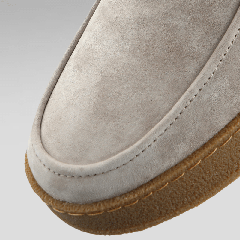 Zapatos Casuales para Hombre de Gamuza con Cordones y Suela de Goma