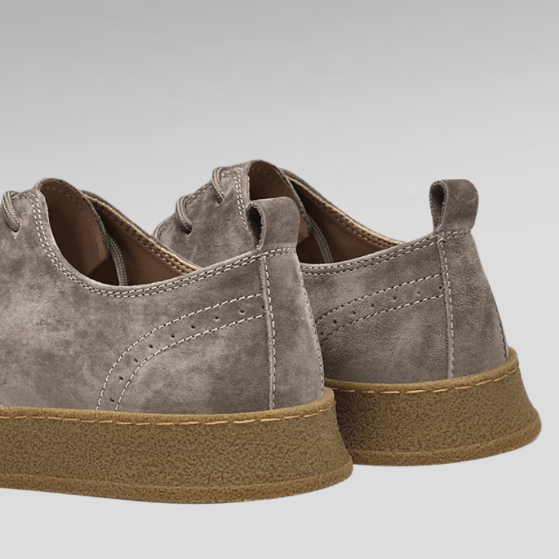 Zapatos Casuales para Hombre de Gamuza con Cordones y Suela de Goma
